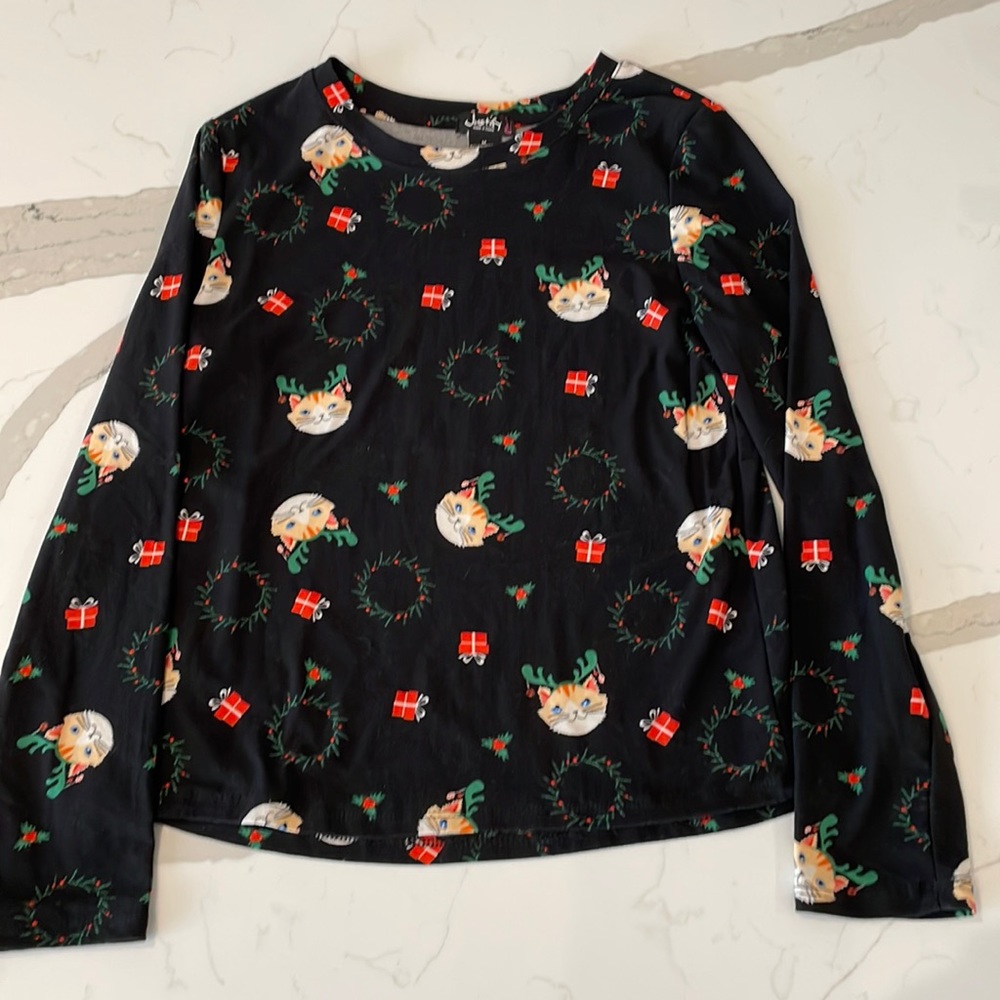 Christmas cat tshirt‎